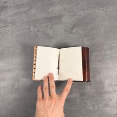 Handmade Leather Journal Brown Rustic Brass Clasp Vintage Pocket Notebook