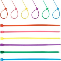 500/600Pcs (100 / Color) Small Colored Zip Ties 4 Inch Multi-Color Zip Wire Tie