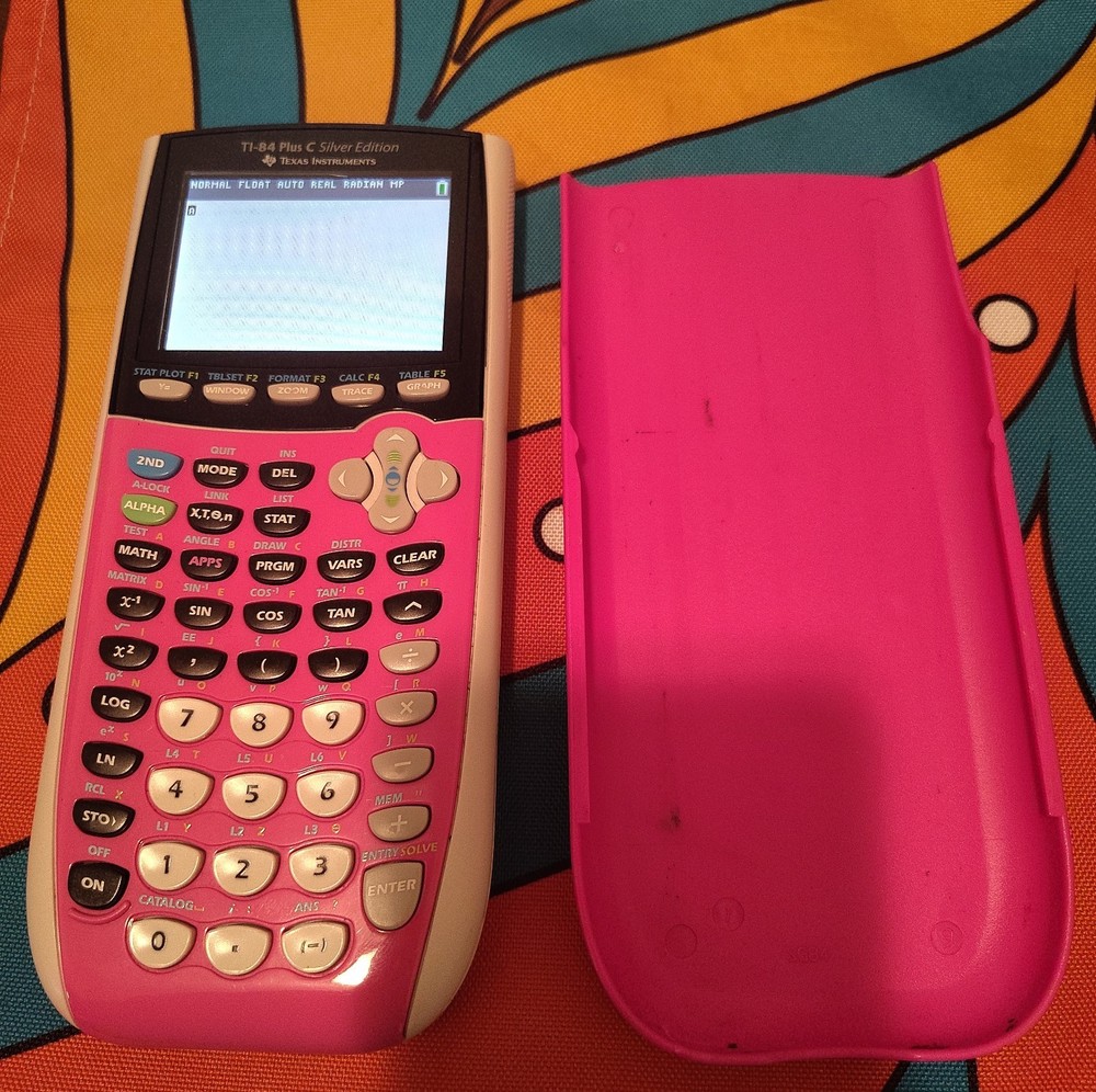 Texas Instruments TI-84 Plus C Silver Edition Graphing Calculator – Pink TESTED