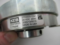 Used Tested KEB #070330-0241 Clutch Brake Armature C-Magnet 24VDC 20W “Look”