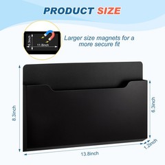 Fuutreo 6 Pcs Magnetic Wall File Organizer 8.3 x 13.8 Inch, Black