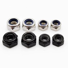 Stainless Steel Nylon Lock Nut M2 M2.5 M3 M3.5 M4 M5 M6 M8 M10 M12 M14 M16 100pc