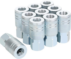 1/4 Air Hose Fittings, Industrial M-Type Coupler, 1/4 Inch Flow Size, 1/4 Inc…