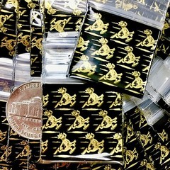 BaggiesSince1987 – 1010 Design Zip Bags METALLIC PRINT 1 X 1 CHOOSE, READ DETAIL