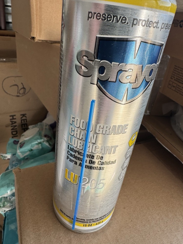 Sprayon Food Grade Chain Lubricant, Aerosol, 15 Oz. Case Of 12