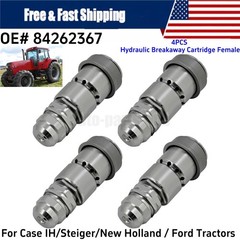 For Case IH 7120 7110 84262367 4PCS Hydraulic Breakaway Cartridge Female