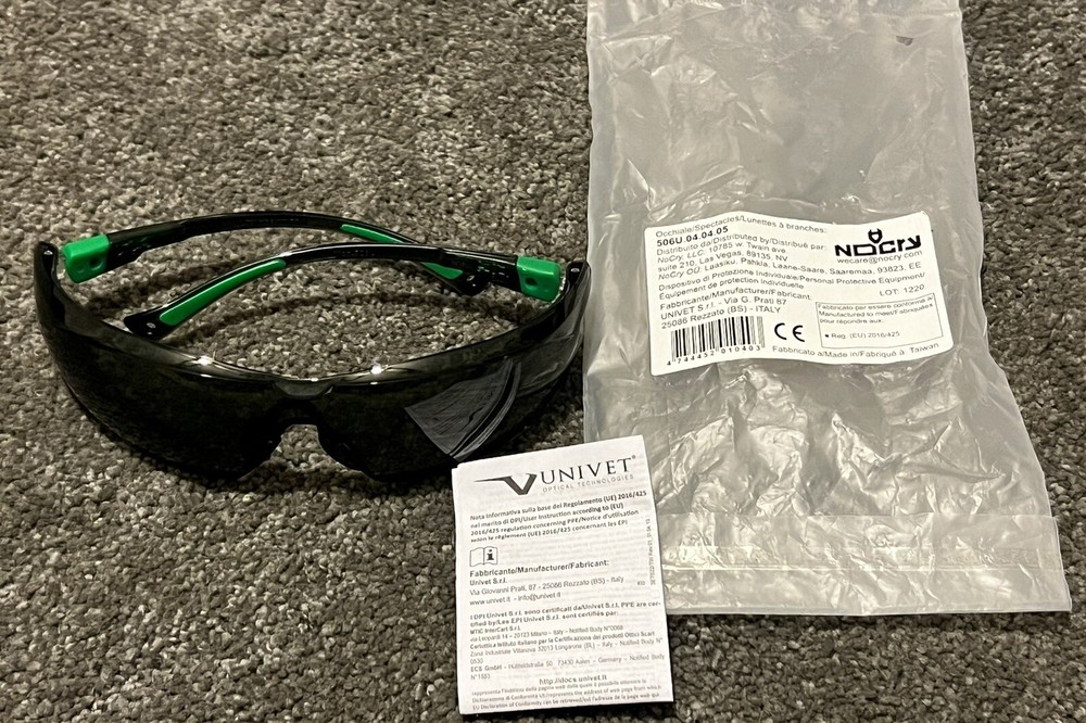NoCry Work & Sports Safety Sunglasses Green Tinted Scratch Resistant Lenses UV
