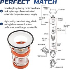 720A Pressure Vacuum Breaker Repair Kit For 1/2″ 3/4″ & 1″ Backflow Preventer