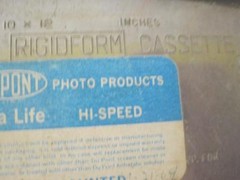 Du Pont Photo Products Xtra Life Hi Speed Halsey Rigidform Cassette 10 x 12 in.