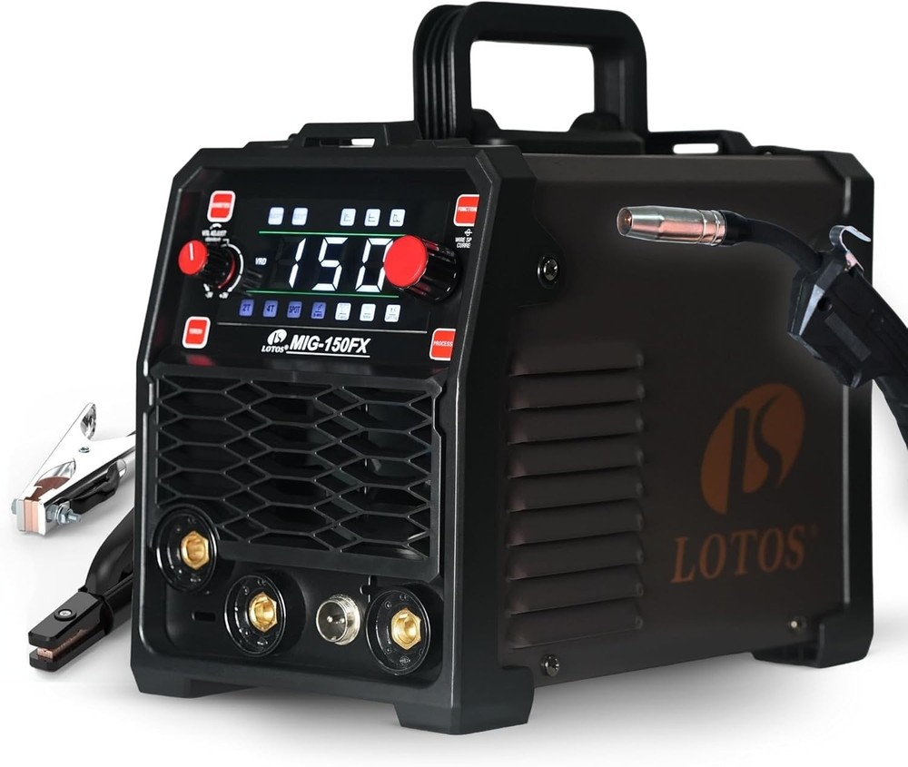 MIG150FX 150A MIG Welder, 3-in-1 Synergic MIG Flux Core/MMA/TIG, 120V Por