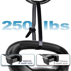 18 Inch Black Zip Ties Heavy Duty 50 PACK, 250 LBS Ultra Exclusive Strong Plasti