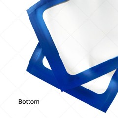 Multi-Size Matte Blue Mylar Flat Zip Lock Bag For Storage w/ Window&Hang Hole B5