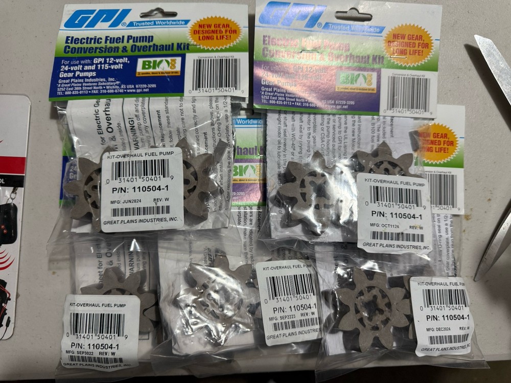 Lot Of 5 – GPI Electric Fuel Pump CONVERSION & OVERHAUL Kit 110504-1 FREE SHIP