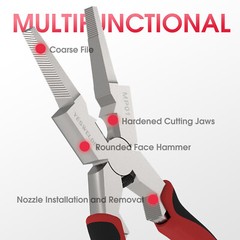8″ Anti-Rust MIG Welding Pliers with Rentention Chain, for Professional Welding