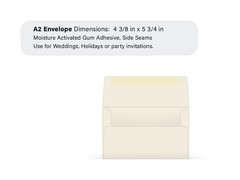 A2 Invitation Envelope, 60# Natural, 4 3/8” x 5 ¾”, Box of 500
