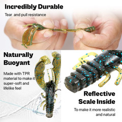 Ned Rig Baits Kit – Soft Plastic Worms & Crawfish for Bass Fishing