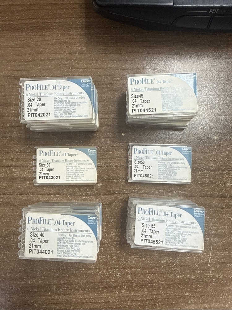 Profile .04 Taper 6 Nickel Titanium Rotary Instruments Dentsply 30 mm