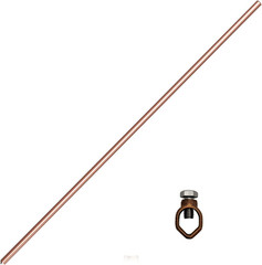 – 8Ft Ground Rod – UL Listed 5/8” Bonded Electrical Copper Grounding Bar for Si