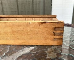 Vtg Hand Made Letterpress Lidded Box for Small Letters Numbers Metal Dividers