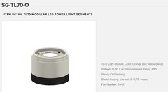 1 NEW BANNER 95427 SG-TL70-O ORANGE STACK LIGHT MODULE NIB ***MAKE OFFER***