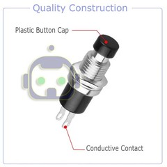 3 PCS Red Micro Lockless Momentary On/Off Push Button 12V 5A Switch Tact