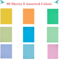Colored Copy Paper 8.5 X 11 Printer Paper, 90 Sheets Colorful Paper Letter Size,