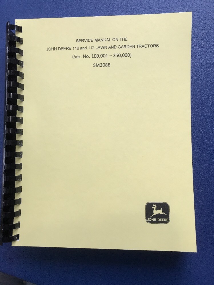 John Deere 110, 112 Lawn Tractor Service Manual SM2088 100,001 – 250,000