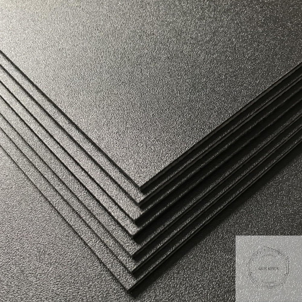 Pack of 2 ABS Plastic Sheet, Black Plastic Sheet 8″ x 12″ x 1/8″ Thick 3mm Rigid
