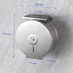 Commercial Jumbo Toilet Paper Dispenser W/ Shelf Wall Mount Stainless Steel 9″