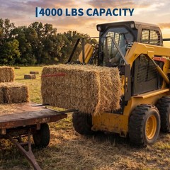 4000Lbs Attachments Mini Skid Steer Pallet Fork Frame, 48″ Pallet Fork Blades