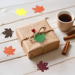 jijAcraft 150Pcs Maple Leaves Tags with String – 5 Colors Fall Gift Tags, 2.4…