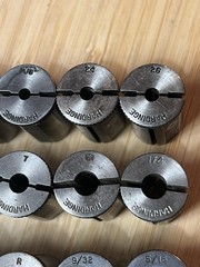 Hardinge HDB-5 drill bushings – 5/8″ OD, many sizes (loc:A2)