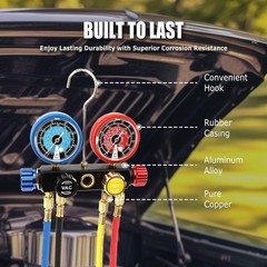 4 Way A/C Manifold Gauge Set – R134A R410A R404A R22