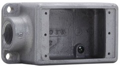 Crouse-Hinds FD3, Cast Device Box, 1 De Iron Fd Bx Sgl Gng Mtg Lugs, 2 PC