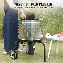 Chicken Plucker Machine Feather Plucker Stainless Steel Drum 280RPM Motor