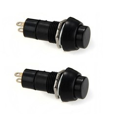 5x Black Push Button ON/OFF Bolt-On Switch Latching Round Circle Car DC 5A 12V