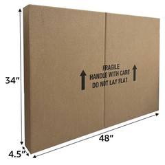 TV Moving Box 56-70 Inch TVs Double Wall Corrugated Sleeves Protective Packaging