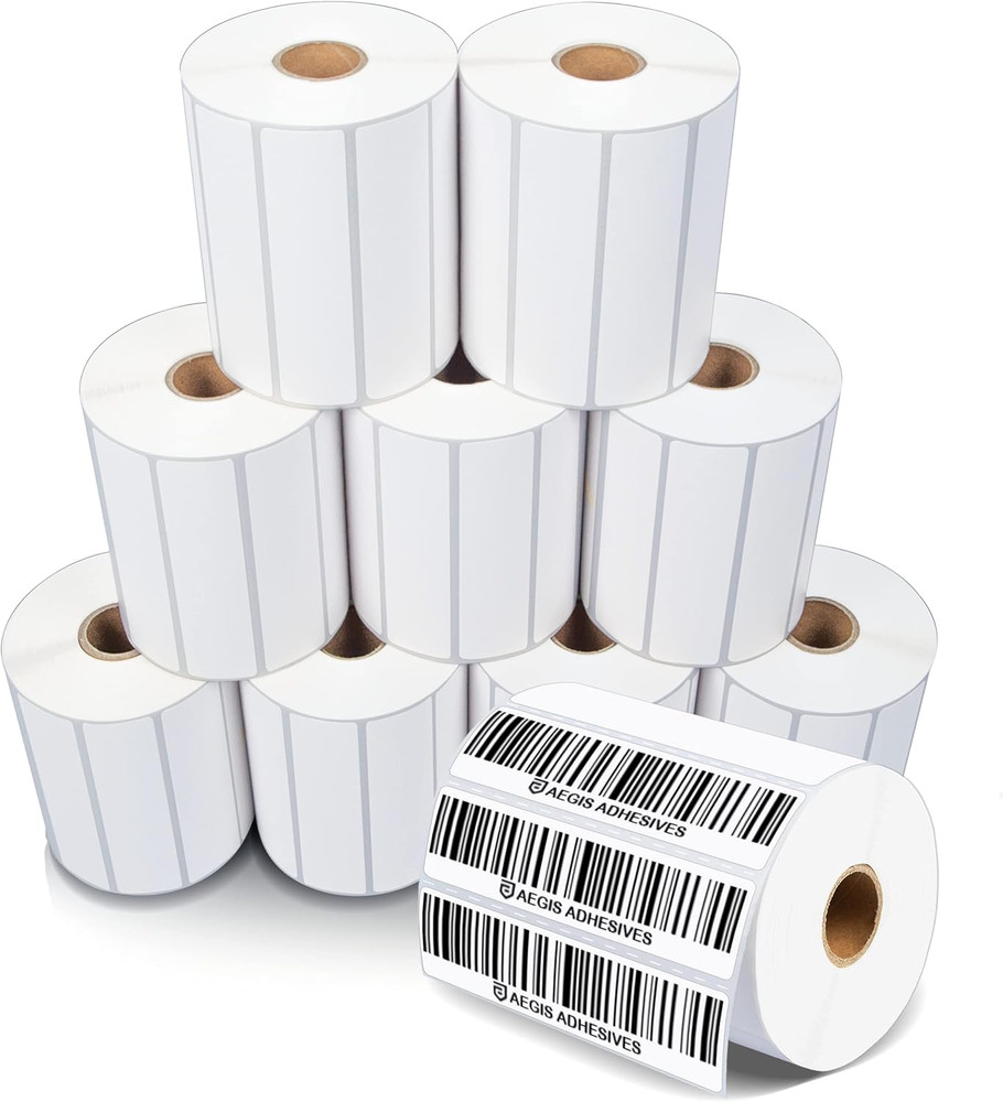 – 4” X 1” Direct Thermal Labels for Barcodes, Address, Perforated & Compatible w