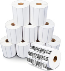 – 4” X 1” Direct Thermal Labels for Barcodes, Address, Perforated & Compatible w
