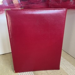Apple Red Leather Business Portfolio Brass Corners by Hazel America’s Case Maker