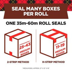 Scotch Commercial Grade Shipping Packaging Tape, 1.88″ x 6 Rolls, Transparent