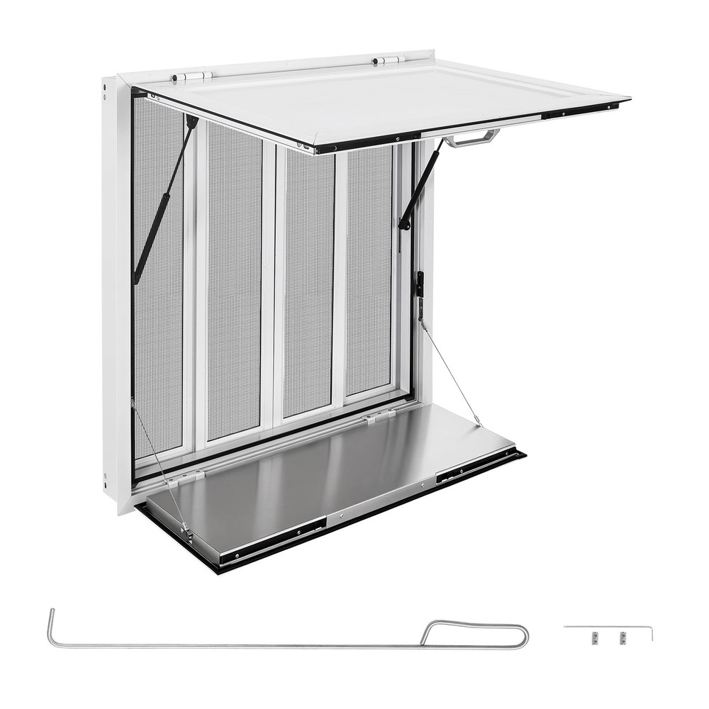 Uimoso 36×36 in Aluminum Alloy Concession Window with Folding Shelf