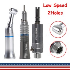 NSK Style Dental Slow Low Speed Handpiece Push Button E-type Air Motor 2/4holes