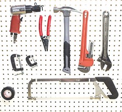 Plastic White J Hook Peg Board Hook Kit Garage 100 pieces PEGBOARD NOT INCLUDED