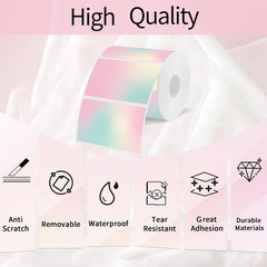 3X2 Inch Gradient Thermal Labels Colorful Direct Thermal Stickers Label Sel