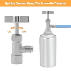 Car R134a Self Sealing Can Tap, R134A Refrigerant Can Tap Valves with Tank Ad…