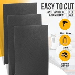 8-Pack ABS Plastic Sheets Black – Plastic Sheet – Textured Front and Matte Ba…
