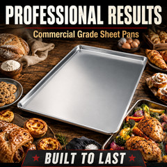 12 Pack Full Size Aluminum 18″x 26″ Bun Sheet Baking Pan Wire Rim Commercial CPS