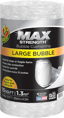 Duck Max Strength Bubble Cushioning Wrap for Moving & Shipping, 15 FT, Large Bub