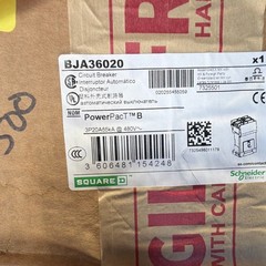 Square D PowerPact B BJA36020 Circuit Breaker 20A 3-Pole 480VAC I-Line